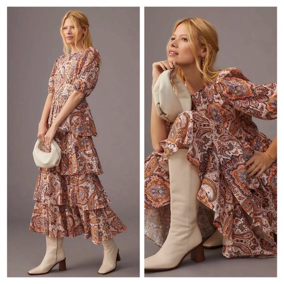 Anthropologie Dresses & Skirts - NWT Anthropologie Kachel Tiered Maxi Dress Medium
